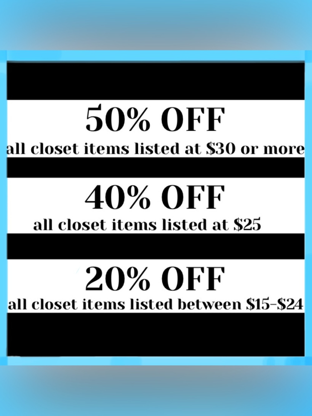 CLOSET SALE-Up to 50% OFF